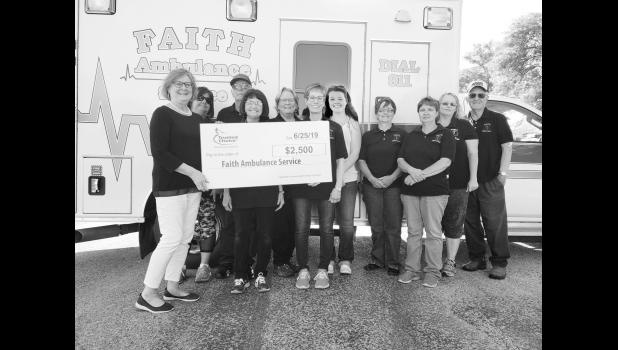 Karen Butler, Kristi Medrud, Glen Haines, Lila Fisher, Ambulance Director - Kris Escott, LouAnn Bubbers, Hannah Valentine, Carmen Fees, Tracie Henderson, Terri Lesmeister, Robert Fisher.
