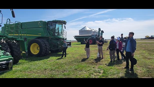 Taiwan Agriculture Trade Goodwill Tour along with Tyrel Eisenbraun and WEDC director Dr. Rochan Burrell at the Eisenbraun family farm on Saturday, Sept. 20th. Courtesy Photo