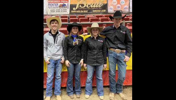 Placing’s picture (L to R) Bridger Amiotte, Sierra Hilgenkamp, Camri Elshere, and Jaxon Hauk. Not pictured Malcom Heathershaw. Courtesy Photo