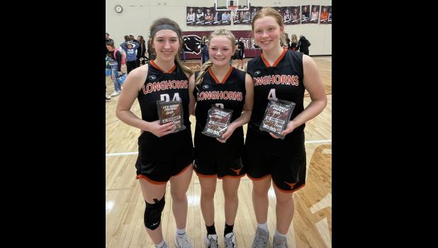 LMC Tournament All-Tournament Team ... Shada Selby, Kambelle Schauer and TyAnn Mortenson. Photo courtesy Amie Schauer