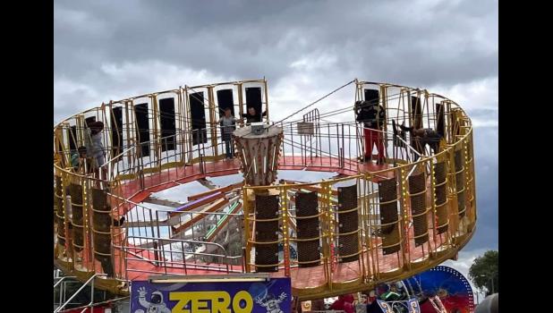 Carnival rides ... busy on Main Street during Faith Stock Show & Rodeo. Courtesy Photo