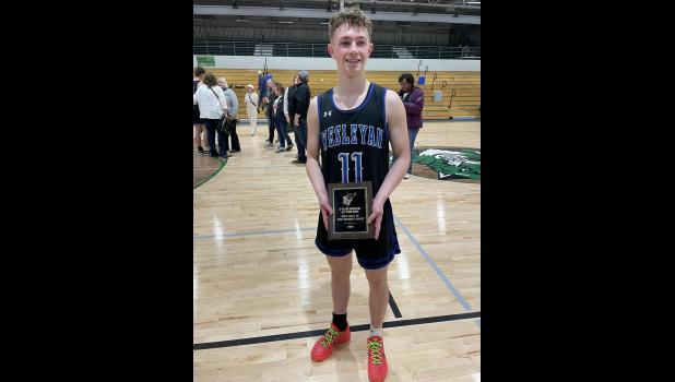 Jackson Schauer ... Class B MVP with 32 points, 2 assists and 6 rebounds! Photo courtesy Amie Schauer