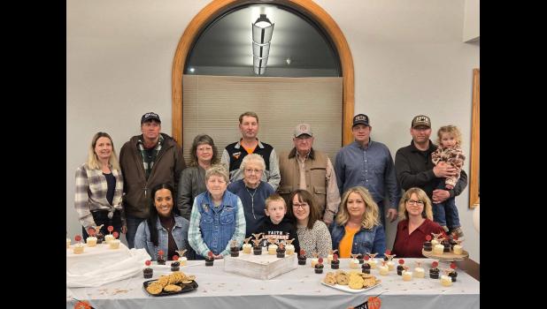 Coach Carmichael ... with family in attendance at the celebration in his honor. Photo courtesy Heather Senn