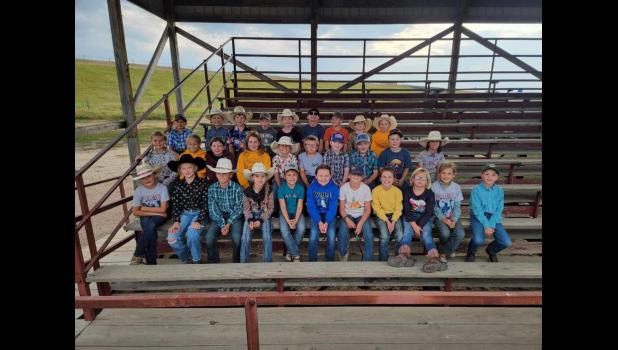 Front Row: Brecken Muscat, Maydin Hart, McGuire Hart, Dylan Reeves, Rosie Gewerth, Tess Guptill, Bostyn Nelson, Pruitt Ruland, Haley Schell, Lila Anderson, Parker Anderson. Middle Row: Addley Smeenk, Carlie Studt, Oakley Keffler, Navy Anders, Ruger Julson, Jacob Schell, Brazen Kerstiens, JC Kerstiens, Ryker Clark, Jacey Jones. Back Row: Baler Papousek, Tate Scott, Lawson Bertram, Ridlee Williams, Maverick Ruland, Ole Moon, Pine Williams, Lincoln Williams, Salem Anders Courtesy Photo