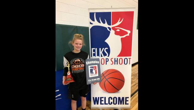Kanbelle Schauer ... Hoop Shoot Champion. Photo courtesy Amie Schauer