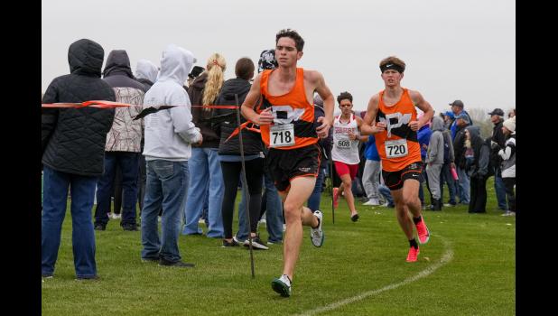 Creston Burns places 7th with a time of 16:57.67 and David McKinley places 12th with a time of 17:11.71. Photo courtesy of SDPB