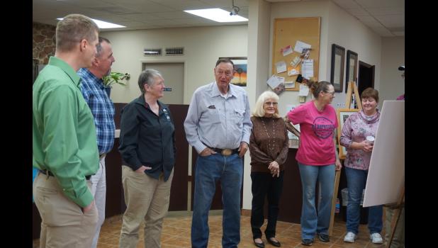 Reminiscing ... about changes in at the bank and Faith over the years. Courtesy photo