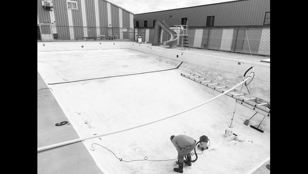 One step closer, the pool is clean and prepped for paint. Photo courtesy Jon Collins
