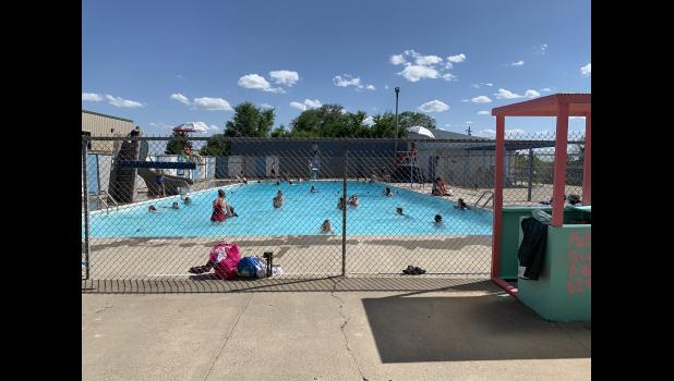 Opening day at the City pool was a success. Photo courtesy Jon Collins