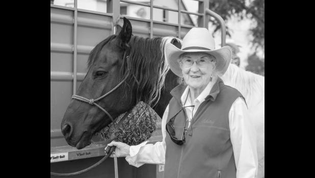 Lorna Moore served as the grand marshal for the Quinn celebration parade with people riding horseback, cruising classic cars and driving antique tractors. Quinn Volunteer Fire Department showcased their equipment during the parade with sirens blaring the way. Moore is a well known and celebrated member of the community. She is known for her kind heart, artistic gifts and love of horses. Courtesy Photo
