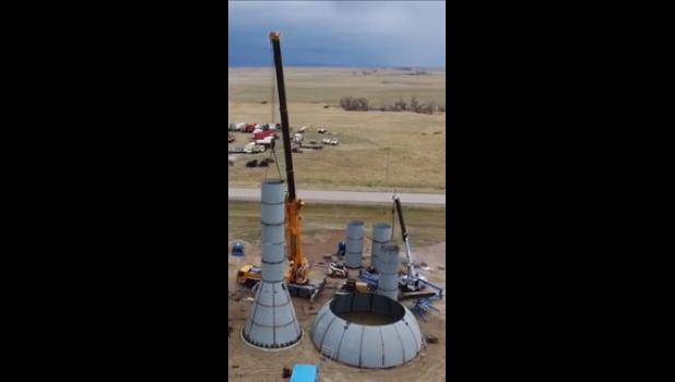 Reported in the April 30, 2025 edition: “Construction of the new water tower on the south side of Faith has begun”