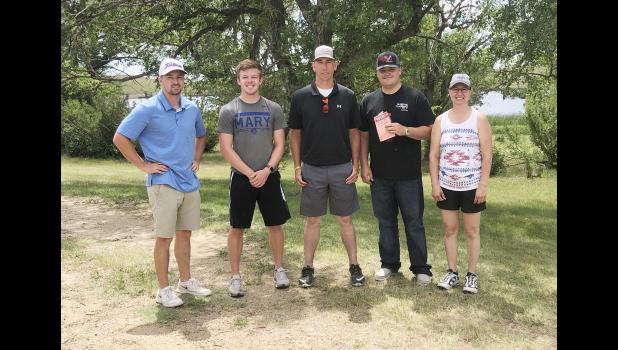 First Place ... Raymond Frank, Brock Vance, Travis Grueb, Brock Williams, and Meilnda Selby. Photo courtesy Melinda Selby