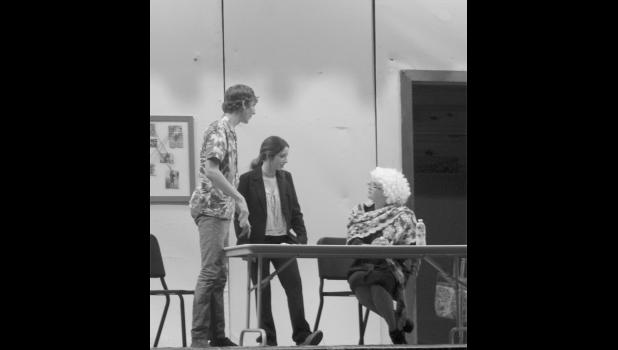 Both detectives crack down on a sassy grandma (Mesa Roghair). Photo by Mishayla Buchannan