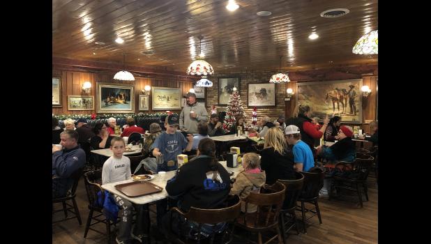 Families waiting for Santa to make his stop. Courtsey photo 2018 Pancake supper.