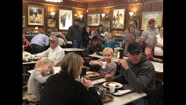 Familes enjoying the pancakes. Courtesy photo 2018 Pancake supper