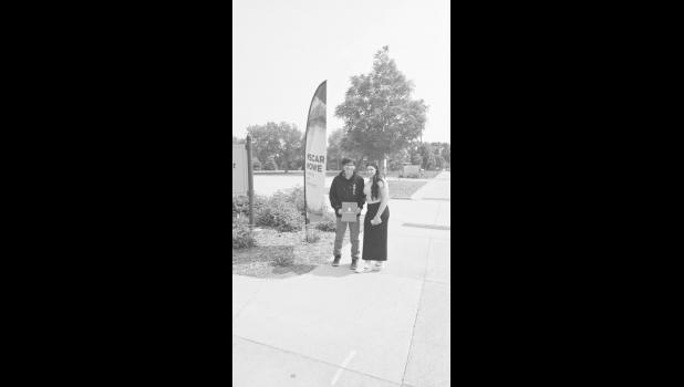 Keenan Rattling Leaf and his sister, Alaiya at the USD campus. Photo courtesy Lori Leighton