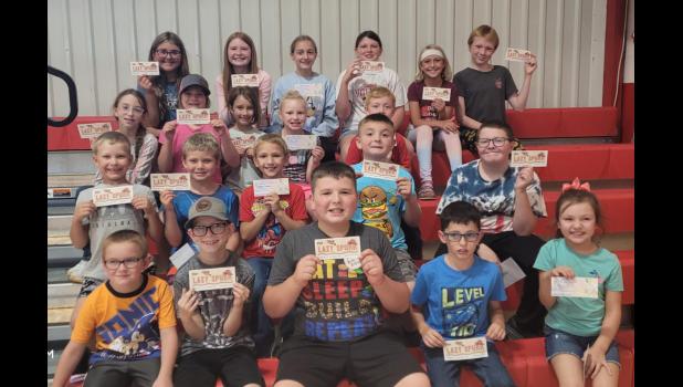 Students participating in the challenge were: front; Robert Seim, Kyler Holmes, Boaz Drews, Connor Costello, Adalynn Ferreira, second row; Kyle Sander, Levi Green, Emmett Larson, Isaac Drews, Rayne Archibald, third row; Mecarty Rice, Liza Helms, Emily Loughlin, Kinley Sander, Ryan Ferreira, back row; Oakleigh Seidel, Addisyn Reiff, Mikayla Stadler, Bay Helms, Baylee Larson, Modesta Teller (not pictured Tate Baysinger)
