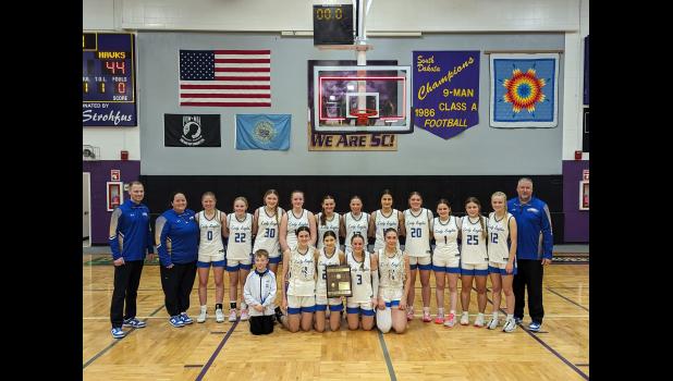 The Wall Lady Eagles make it to the 2024 state basketball tournament defeating the Lady Hawks 75-44. Courtesy Photo