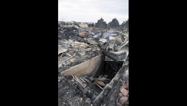 The aftermath of the structure fire.