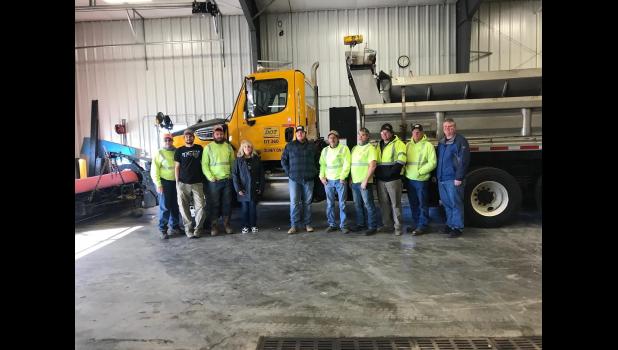 Pictured left to right: Kathy Brown, Clayton Fosheim, Sam Spence, Deb Olney, Chase Olney, Carl Brown, Joe Kukal, Beau Walker, Jim Lolley, Doug Sherman Photo Courtesy of Local South Dakota Department of Transportation Employees