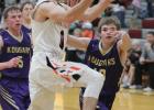 Brayden Price … going up for two against the Kadoka Kougars during the Varsity boys game on Saturday in Faith. Photo courtesy Alison Grueb