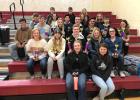 Back row: Hudson Fischbach, Brayden Price, and Cassidy Schuelke. Second row: Kemper Holmes, Allison Haines, Canyon King, Tristan Kennedy, and Emilee Smith. Third row: Tannor Taylor, Tyson Selby, Ariah Engel, Matthew Gray, Teancum Maxwell, Caden Selby, and Elora Gould. Fourth row: TyAnn Mortenson, Kaycee Groves, Shayde Lemmel, Jalynn Grubl, and Katie Sheridan. Front row: Skylar Vig and Jaysee Jones. Photo courtesy Alison Grueb
