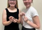 Channing Reiff and Lila Besler with their medals they received at Districts. These young ladies have now advanced to STATE.