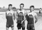 Photo by LeAnn Birkeland Boys Varsity Cross Country took 1st Place as a team at the 34th Annual Prestige Run in White River on September 14. Individually they placed (left to right) Chastin Tollakason 5th, Wyatt Olson 3rd, and Matthew Birkeland 2nd.