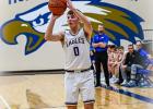 Emmet hit 10 three pointers on Friday, Feb. 21st in Belle Fourche. These ten baskets broke the school record for three pointers in a game. The old record was held by Tack Tines who had nine three pointers during one game. Courtesy Kim Handcock