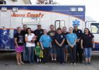 Several of the faces behind the Jones County Ambulance Service are pictured above (L-R): LaTonya Erikson, Brett Anderson, Becca Miller, Greg Boyles, Beth Newbold, Jerry Hatheway, Teresa Hatheway, Kayla O’Dell, Kari Harter, Heath Harter and Tammy Van Dam.