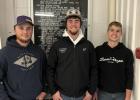 Coach Dylan Beckman, Rylee Veal, Kyle Stadler.