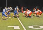 The Eagles preparing to hold off the Philip Scotties' offense.