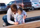 Ashley Geigle helps daughter Melaynee Geigle sign her name on the Avera beam. Melaynee was diagnosed with low grade neuroblastoma at 10 months old in August of 2014. When Melaynee was 15 months old she had the tumor removed and was declared in remission in November of 2015. Melaynee now has scans every six months and thing are looking great! Ashley Geigle quotes, “When you hear that your child has cancer, the pain is unexplainable. When Melaynee was declared in remission, we shouted for joy! We would like t