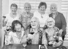 Back row: Marilyn, Margaret King Thompson, Sheilah Millard Eddy and Rosie (Gary's wife and honorary Faithite). Front row: Lorilee Smith Peterson (former Faithite whose Mom was Faith's band teacher for many years) Gary McGinnis (with his 'harem"), and Naomi Marsh DeBerry. Missing Edie Nesland and Vonda (Ting) Simons Jensen. Courtesy Photo