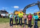 Courtesy photo Wednesday, May 23 was the ground breaking ceremony at the Wall Industrial Park. Shown (Left to Right): Wall City Council President Rick Hustead, City of Wall Mayor Mary Williams, Wall Public Works Director Garrett Bryan, Wall Economic Development Vice President Lindsey Reagle, WEDC Board Member Dawn Hilgenkamp, and WEDC Board Member Steven Edoff.