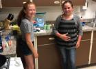 Presley Johnson and Cashley King … ready to cook their partner meal of Garlicky Shrimp Alfredo Bake. Courtesy Photo