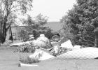 Debris, carried by the storm, ends up in a yard. Photo by Krisanna Thomas