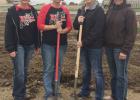 Misty Williams, Dana Keffeler, owner, Claudine Afdahl, and Ashley Price broke ground last week for the new building. Not pictured: Michele Hulm and Judy Matt.