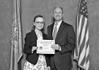 Madisen Grenstiner and Governor Dennis Daugaard.
