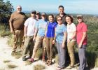 The NUCC mission team traveled into the mountains of Costa Rica several times during their trip. Here the team poses with their in-country missionary contact. From left are Pastor Wes Wileman, Pastor Frank Culver, Kenny Lee, Pastor Sarah Culver, Dallas Beaumont, Mardi Hulm, Jon Dahlinger (missionary), Jenna Hulm and Kim McGriff.