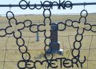 Situated on a knob to the west of the ghost town of Owanka, the Owanka Cemetery tells a story of early-day South Dakotans. Numerous graves are for children or babies. The Wicksville Workers commissioned the sign as an official marker for the cemetery.