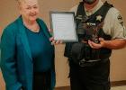 Mayor Williams recognized Sgt. Randy Harkens, Pennington County Sheriff Office, for his leadership from 2014 to 2023. Courtesy Photo