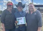 Chloe Crago from Belle Fourche worked hard and was the Top Points winner in the Senior Division receiving a $1500 Saddle Certificate from Triple R Tack sponsored by Farm Bureau Financial Agent Ida Sander of Bison.