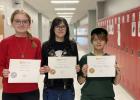 Channing Reiff Silver Key, Ruby Lensegrav Honorable Mention, Grey Chandler Honorable Mention. Photo courtesy of Darla Kahler.