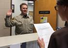Matt Haugen took his oath of office as Jackson County Sheriff on Monday, April 17.