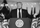 U.S. President Donald Trump deliverinh his acceptance speech for the Republican presidential nomination on the South Lawn of the White House, Aug. 27, 2020 Courtesy of Chip Somodevilla/Getty Images