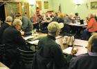 Members of the MRC board, (L-R): Kim Halverson, Attorney Ken Cotton, Monte Anker and Tim Greenway, face the audience gathered for the rail authority meeting held Thursday, December 14 at Chamberlain. 