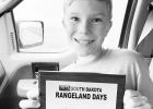 Jesse Schoon holds up his 1st place plaque for the rangeland days contest. Courtesy Photo