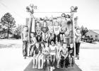 Back row; Chad Labrier, John Iwan, Spring Kinsley, Berkley Wolf, and Trig Erikson. Front row; Colt White Buffalo, Johnsey Venard, Abigail McPherson, Jeannie Dunker, Piya Martinez, Cheyenne Bork, Murdo McKenzie, and Alex Dolloff. On the sides; left - Daylin Booth right - Chayse Newbold Photo by Barb Hockenbary Photography